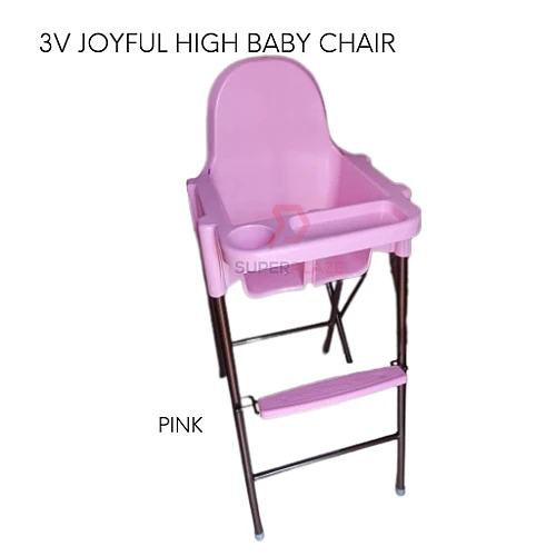 Pink Color 3V Joyful High Baby Chair