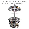 42cm Zirafah Golden Dome Bell Chafing Dishes Buffet Chafer Hanging Dome Serving Set