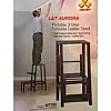 3 Tier 3V Mitta High Foldable Step Ladder Stool Metal Folding Chair