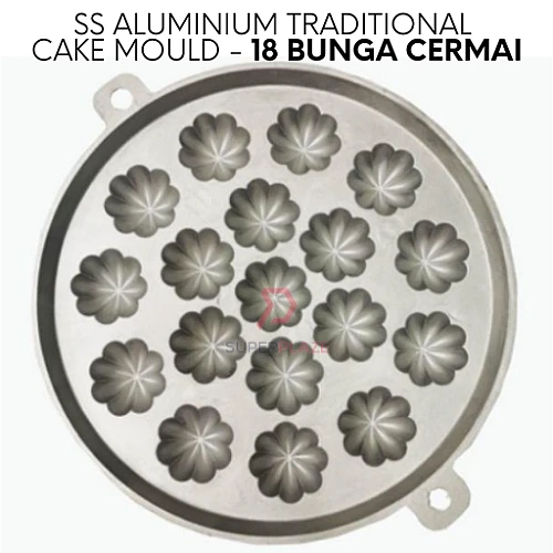 18 Bunga Cermai SS Aluminium Bahulu Mould Baker Traditional Cake Mold