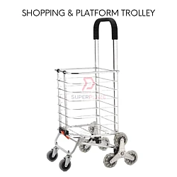 806 2 in 1 Convertible Foldable Shopping Cart Stair Climbing Market Travel Trolley Cart