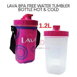 1.2 Liters Lava BPA Free Water Tumbler Bottle Straw And Strip Bag Mineral Carrier Tupperware
