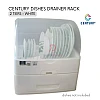 White 2 Tiers Century Dishes Drainer Cabinet Kitchen Storage Rack