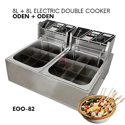 Oden Plus Oden Fryer 16 Liters Auto Double Electric Multifunctional Cooker Foodtruck