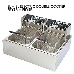 Fryer Plus Fryer 16 Liters Auto Double Electric Multifunctional Cooker Foodtruck
