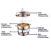 42cm Zirafah Golden Dome Bell Chafing Dishes Buffet Chafer Hanging Dome Serving Set