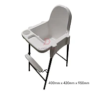 White Color 3V Joyful High Baby Chair