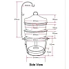 42cm Zirafah Golden Dome Bell Chafing Dishes Buffet Chafer Hanging Dome Serving Set