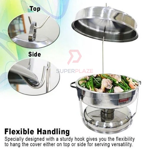 42cm Zirafah Golden Dome Bell Chafing Dishes Buffet Chafer Hanging Dome Serving Set