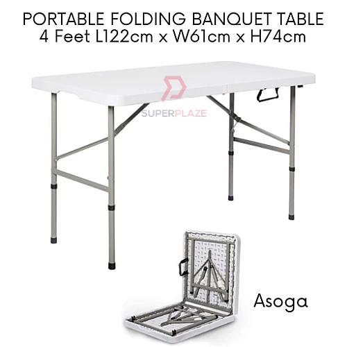 2x4 Feet Asoga Foldable Banquet Table Portable Briefcase Exhibition ...