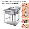 Rhino Stainless Steel Commercial Single Deep Bowl Sink Set With Stand