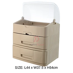 Beige Color 3 Tiers Century Dishes Drainer Cabinet Kitchen Storage Rack