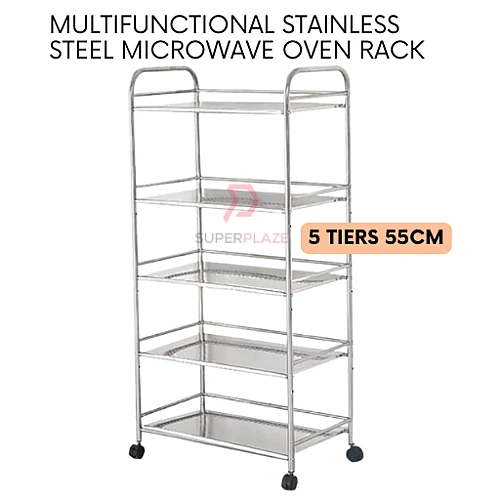 Oven Side Racks 55cm 5 Tiers Stainless Steel Microwave Oven Rack Multifunctional ...