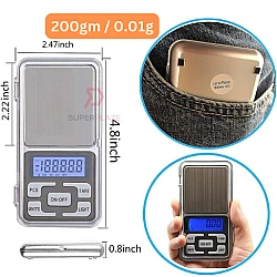 200gm 0.01g Portable Mini Jewelry Pocket Scale Jewellery Gold Diamond Accuracy Scale Medicines Herbs