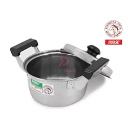 22cm Multipurpose Horse Brand Stainless Steel Double Handle Cooking Pot
