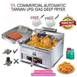17 Liters Commercial Automatic LPG Gas Deep Fryer Western Portable Food Truck Taiwan