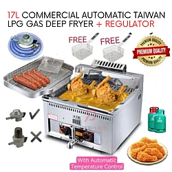 17 Liters Plus Regulator Commercial Automatic LPG Gas Deep Fryer Western Portable Food Truck Taiwan