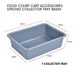 1 Collector Tray Basin Food Court Cart Accessories Dustbin Storage Case