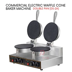 Double Pan DS-2A Commercial Electric Waffle Cone Maker Non Stick Ice Cream Cone Baker Machine