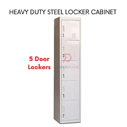 5 Doors Multi Compartment Steel Locker Hostel Individual Storage Cupboard Office Cabinet
