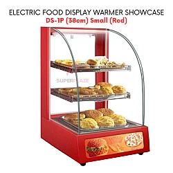Red DS-1P 38cm Small Commercial Electric Food Display Warmer Show Case Heating Machine