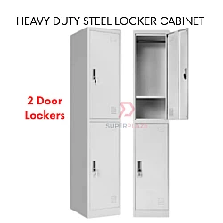 2 Doors Multi Compartment Steel Locker Hostel Individual Storage Cupboard Office Cabinet