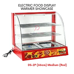 Red DS-2P 66cm Medium Commercial Electric Food Display Warmer Show Case Heating Machine