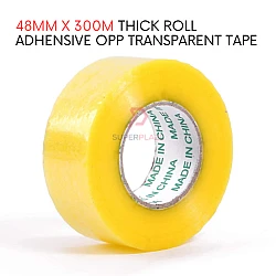 48mm x 300 Meter Thick Roll Adhesive OPP Tape Packaging Transparent Tape