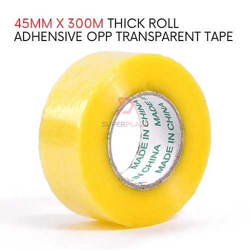 45mm x 300 Meter Thick Roll Adhesive OPP Tape Packaging Transparent Tape