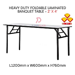 3V 2x4 Feet Heavy Duty Laminated Wood Top Banquet Table Folding Function Table
