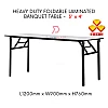 3V 3x4 Feet Heavy Duty Laminated Wood Top Banquet Table Folding Function Table