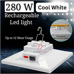 Cool White 280W Rechargeable LED Light Bulb Portable Emergency Light Power Bank Light
