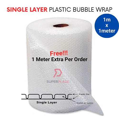 1m x 1meter Single Layer Customized Length Plastic Bubble Wrap 1 Meter Width