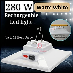 Warm White 280W Rechargeable LED Light Bulb Portable Emergency Light Power Bank Light