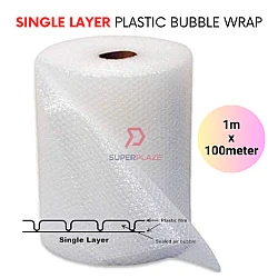 1m x 100meter Single Layer 1 Meter Width Plastic Bubble Wrap Roll