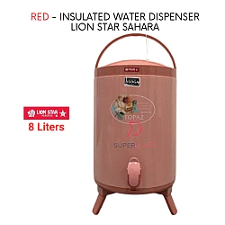 Red 8 Liters Lion Star Sahara Drink Jar Beverage Dispenser Hot Cold Water Storage Insulated Container