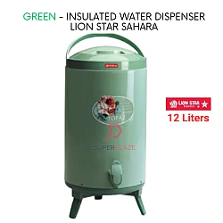 Green 12 Liters Lion Star Sahara Drink Jar Beverage Dispenser Hot Cold Water Storage Insulated Container