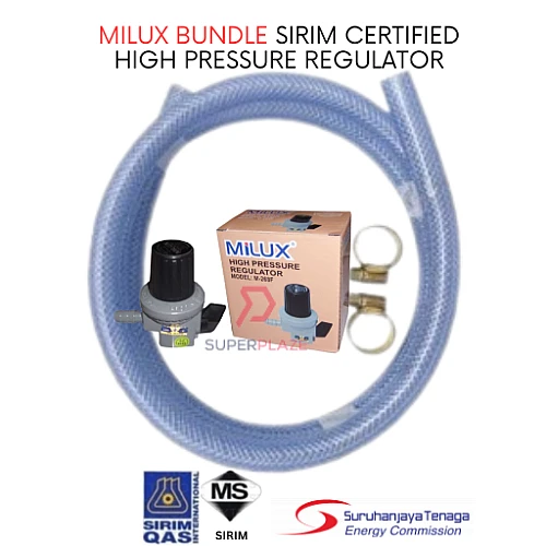 Milux Bundle Branded Sirim Certified High Pressure Regulator