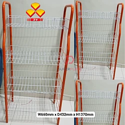 Orange Mix White 4 Tiers 3V Ego Dishes Rack Bakery Multipurpose Kitchen Storage Rack