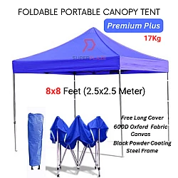 Blue 8x8 Feet Premium Plus Quality Foldable Canopy Tent Gazebo Folding Portable Tent