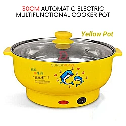 Yellow Pot 30cm Multifunctional Cooking Pot Multipurpose Steamboat Shabu Portable Kitchen Pot