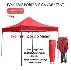 Red 8x8 Feet Premium Quality Foldable Canopy Tent Gazebo Folding Portable Tent