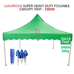 Green 10x10 Feet Luxurious Super Heavy Duty Foldable Canopy Tent Gazebo Folding Portable Tent