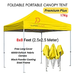 Yellow 8x8 Feet Premium Plus Quality Foldable Canopy Tent Gazebo Folding Portable Tent