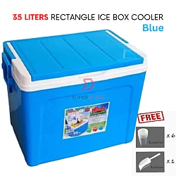 Blue Color 35 Liters Dragonware Rectangle Storage Denki Ice Box Cooler Peti Ice Picnic 798-Expo