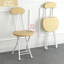 Light Brown Color Folding Chair Kerusi Solat Camping Chair Stool Study Backrest Chair