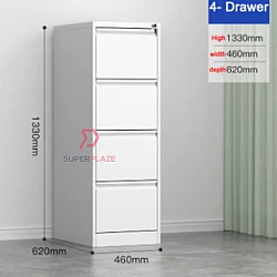 4 Tiers Multifunctional Metal Drawer Filing Cabinet Office Cabinet Safety Drawer Steel Locker