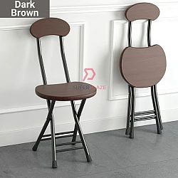 Dark Brown Color Folding Chair Kerusi Solat Camping Chair Stool Study Backrest Chair