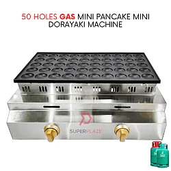 50 Holes Gas Mini Pancake Dorayaki Poffertjes Dutch Baby Pancake Waffles Maker Machine