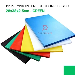 28x38x2.5cm Green Color Polypropylene PP Chopping Board Papan Pemotong Plastik Cutting Blocks